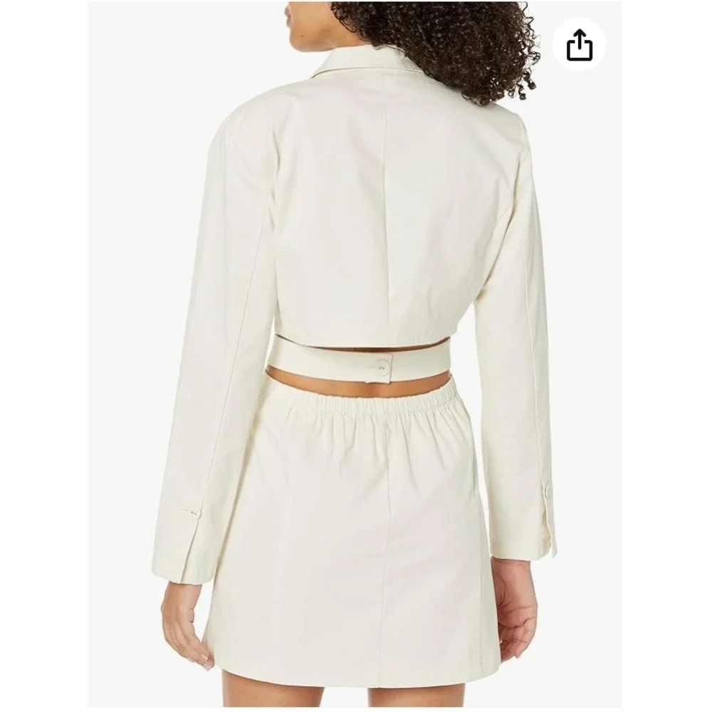 NEW The Drop Paige DeSorbo Waist Cutout Blazer Dress Ivory Size L